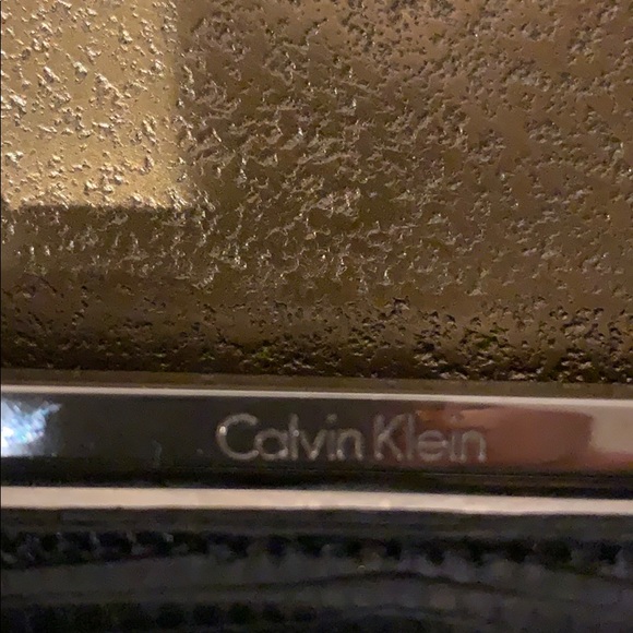 Calvin Klein Snake Embossed Black Patent Lady Bag - Picture 5 of 8